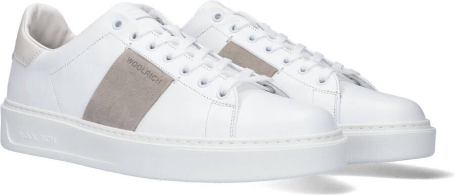 Woolrich Classic Court Heren Lage sneakers Leren Sneaker Heren Wit +