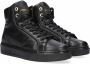 Woolrich Classic Court Mid Hoge sneakers Leren Sneaker Dames Zwart - Thumbnail 1