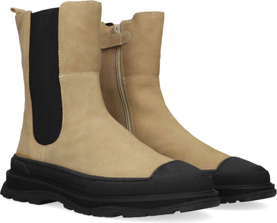 Wysh Camila Chelsea boots Enkellaarsjes Meisjes Beige - Schoenen.nl