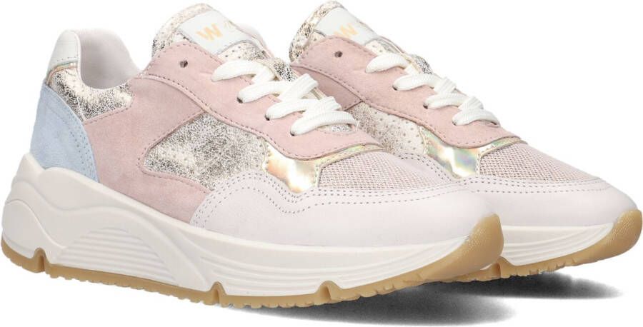 Wysh Scarlett Lage sneakers Leren Sneaker Meisjes Kids Beige