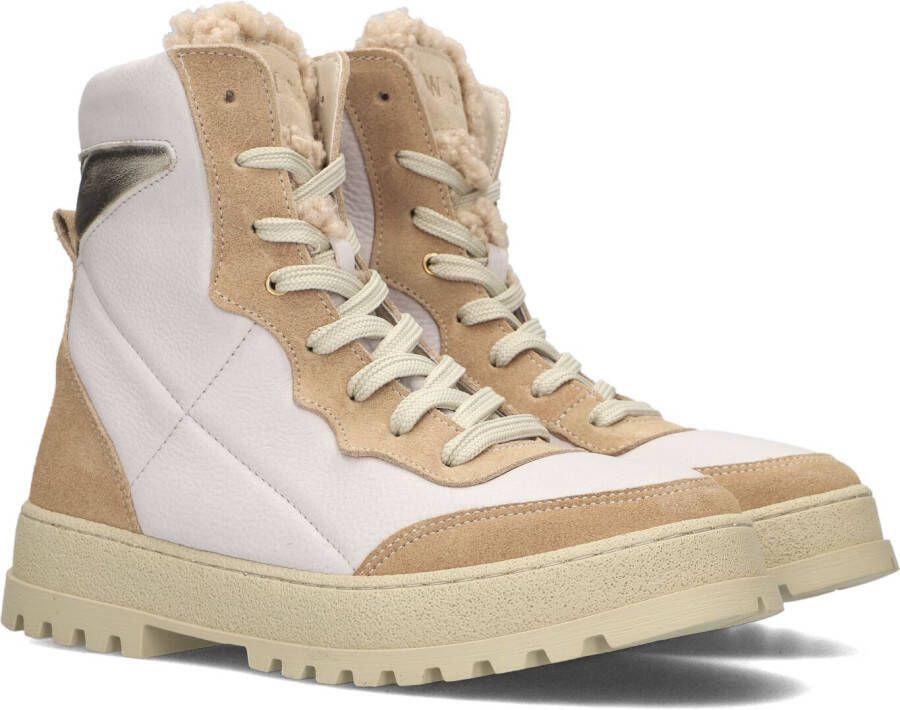 Wysh Ariel Veterboots Laarzen Met Veters Meisjes Kids Beige