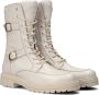 Bruin Tinten Karlie Veterboots Laarzen Met Veters Meisjes Beige - Thumbnail 1