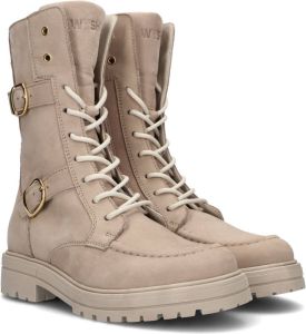 Wysh Karlie Veterboots Laarzen Met Veters Meisjes Taupe