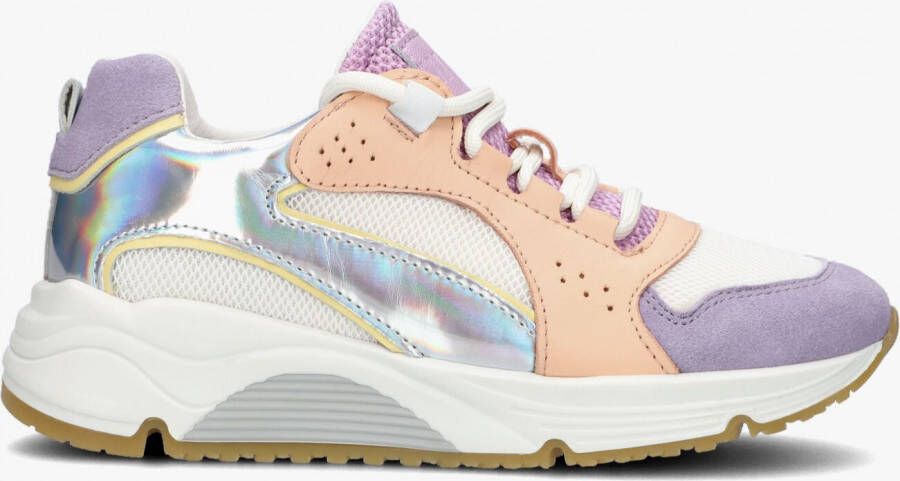 Materialenmix Wyke Lage sneakers Leren Sneaker Meisjes Wit