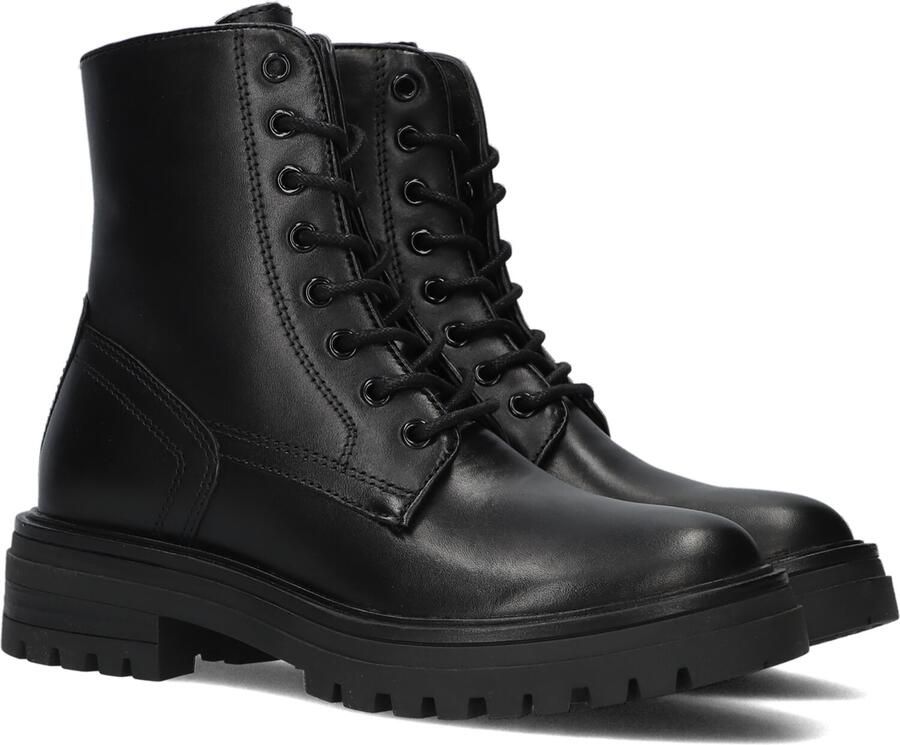 Wysh Monk-k-47 Veterboots Laarzen Met Veters Meisjes Kids Zwart