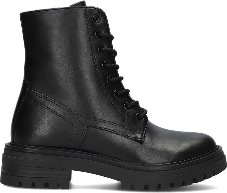 Wysh Monk-k-47 Veterboots Laarzen Met Veters Meisjes Kids Zwart - Foto 4