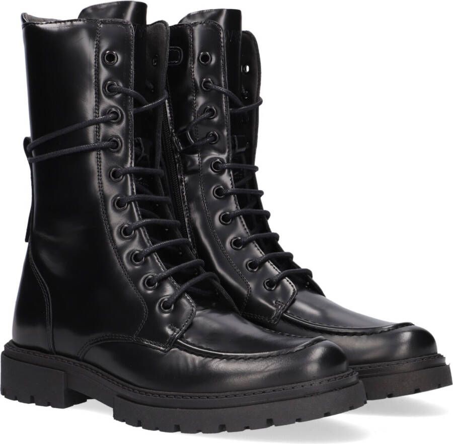 Wysh Dixie Veterboots Laarzen Met Veters Meisjes Zwart