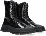 Wysh Maan Boot Veterboots Laarzen Met Veters Meisjes Zwart - Thumbnail 1