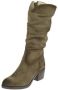 Aqa Hoge plooi laarzen taupe Suede Dames - Thumbnail 2