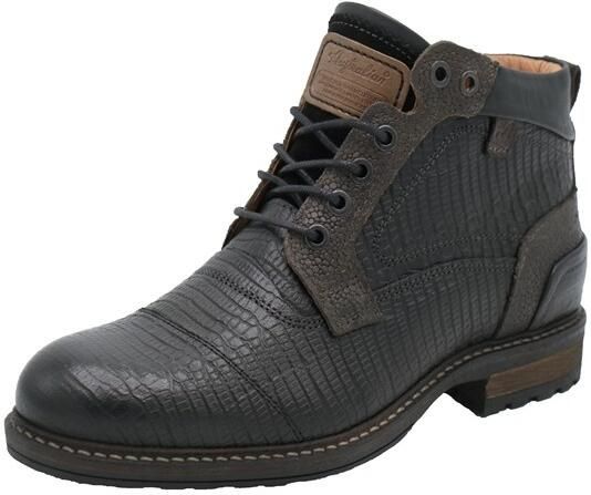 Australian Heren Slangenprint Leren Laarzen Montenero Black Heren - Foto 5
