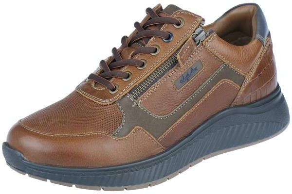 Australian Stijlvolle leren sneakers met rits en veters Brown Heren - Foto 17