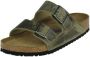 Birkenstock Slipper Arizona 1019313 Khaki Groen Vet Leer Normaal Zacht Voetbed - Thumbnail 5