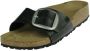 Birkenstock Madrid Big Buckle Oiled Leather Sandals Zwart Dames - Thumbnail 6