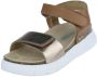 BunniesJR Bregje Beach Meisjes Platte Sandalen Cognac Imitatieleer Klittenband - Thumbnail 3