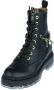 Develab 41444 Veterboots Laarzen Met Veters Meisjes Kids Zwart - Thumbnail 4