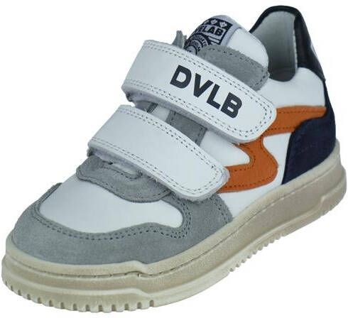 Develab leren sneakers wit oranje blauw Jongens Leer Meerkleurig 31 - Foto 10