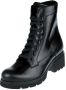 Durea 9785 H Volwassenen VeterlaarzenHoge sneakersDames veterschoenenHalf-hoge schoenen Zwart - Thumbnail 3