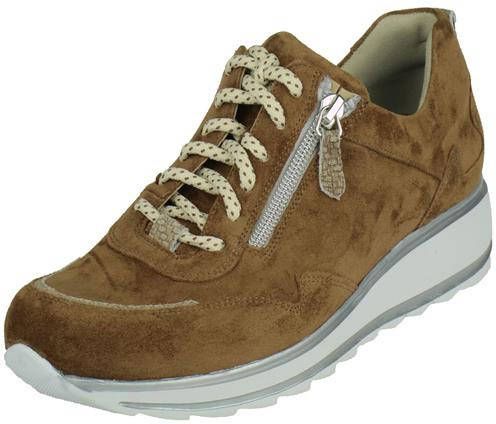Durea comfort Lage Dames veterschoen met rits - Schoenen.nl