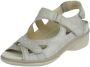 Durea 7258 K Volwassenen Platte sandalenDames Sandalen Wit beige - Thumbnail 3