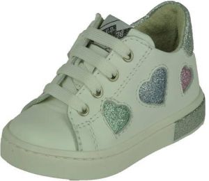 EB Shoes lage witte meisjes veterschoen