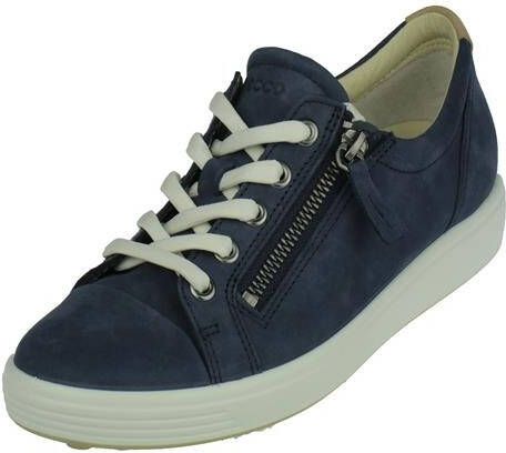 ECCO Soft 7 W Veterschoenen blauw Textiel Dames - Foto 7