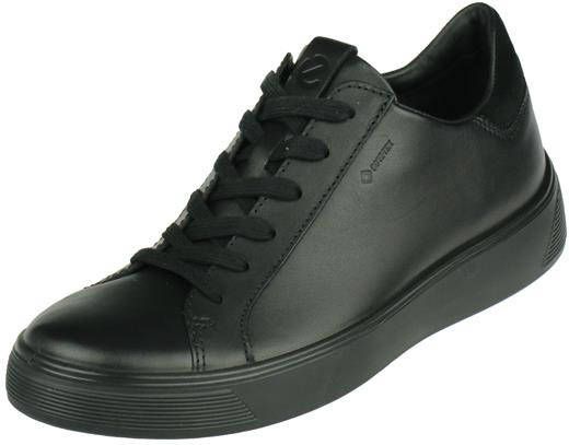 ECCO Street Tray M Heren leren sneaker met Gore-Tex Zwart Size: 45 (UK 10.5-11)