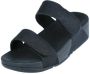 FitFlop TM Lulu Shimmer Adjustable Slides slippers zwart - Thumbnail 3