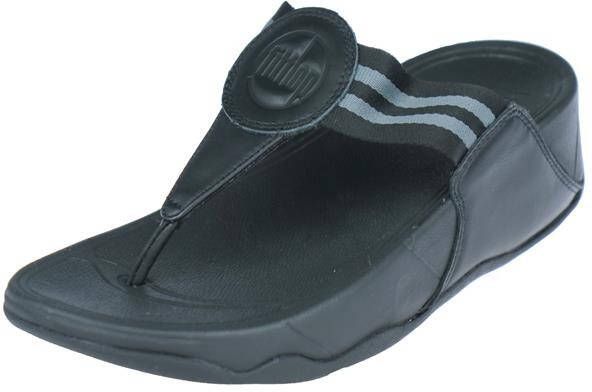 FitFlop ™ Vrouwen Rubber Slippers Teenslipper Walkstar Toe Post Zwart - Foto 3