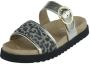 Floris van Bommel Karli 01.03 suède slippers met panterprint taupe - Thumbnail 3