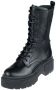 G-Star G Star Raw Kafey Pfm Hgh Lea Dnm W Veterboots Laarzen Met Veters Dames Zwart - Thumbnail 3