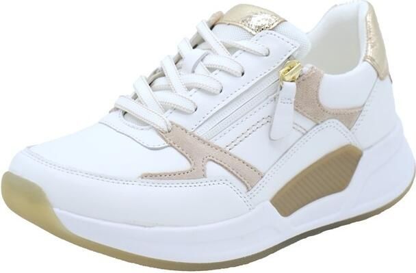 Gabor 86.958.52 Rolling Soft Sneakers Wit Leer Dames Wit Goud - Foto 6