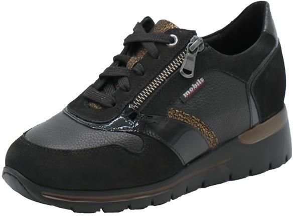 Mephisto Dames platte schoen van suède leer zwart grijs Black Dames - Foto 4