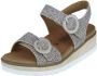 Mephisto MYRANDA BELUGA 42334 Zilver kleurige dames sandalen met klittenband sluiting - Thumbnail 4