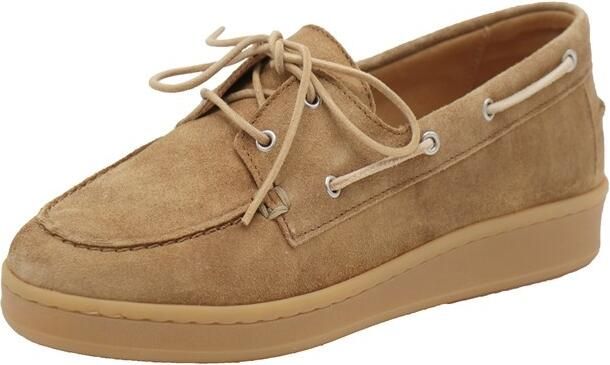 Piedi Nudi Porta 05.03 Biscuit Veterschoenen Bruin Suede Dames Breedtemaat H Bruin - Foto 3