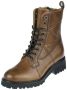 Piedi Nudi 634232 Veterboots Laarzen Met Veters Dames Cognac - Thumbnail 3