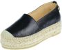 Red Rag Zwarte Leren Espadrilles met Jute Plateauzool Black Dames - Thumbnail 5