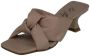 RED RAG Slip on heel knot Roze Leer Sandalen met hak Dames - Thumbnail 4