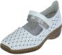 Rieker Witte zomerslip-on met geperforeerd ontwerp en klittenbandsluiting White Dames - Thumbnail 3