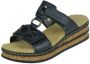 Rieker Blauwe Synthetische Sandalen met Klittenbandsluiting Blauw Dames - Thumbnail 7