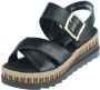 Rieker Comfortabele Leren Sandalen met Verhoogde Zool Black Dames - Thumbnail 6