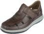 Rieker Bruine Leren Sandaal met Comfortabel Voetbed Brown Heren - Thumbnail 4