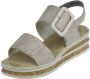 Rieker Comfortabele Taupe Sandaal met Stiksel Detail Beige Dames - Thumbnail 3