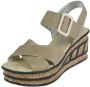 Rieker Zwarte taupe synthetische sandalette met 5 cm hak Beige Dames - Thumbnail 5