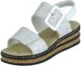 Rieker Witte Speelse Sandaal met Klittenbandsluiting White Dames - Thumbnail 4