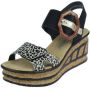 Rieker Stijlvolle Pantherprint Sandaal voor Dames Black Dames - Thumbnail 5
