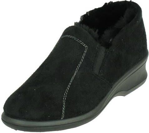 Rohde Pantoffels Dames Sloffen Instappers Suède Harde zool Dichte hiel 2516 Zwart - Foto 7