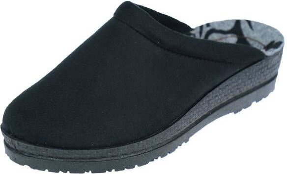Rohde Pantoffels Dames Sloffen Instappers Canvas Harde zool Open hiel 2291 Zwart - Foto 20