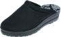 Rohde Pantoffels Dames Sloffen Instappers Canvas Harde zool Open hiel 2291 Zwart - Thumbnail 3