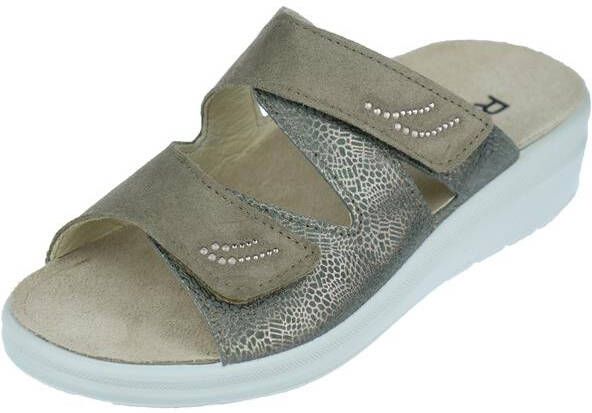 Rohde Dames Slippers Met Klittenband Sluiting Goud - Foto 12