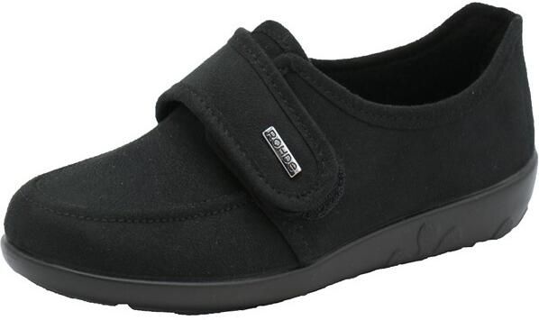 Rohde Dames Pantoffels Gesloten Klittenbandsluiting Zwart - Foto 3